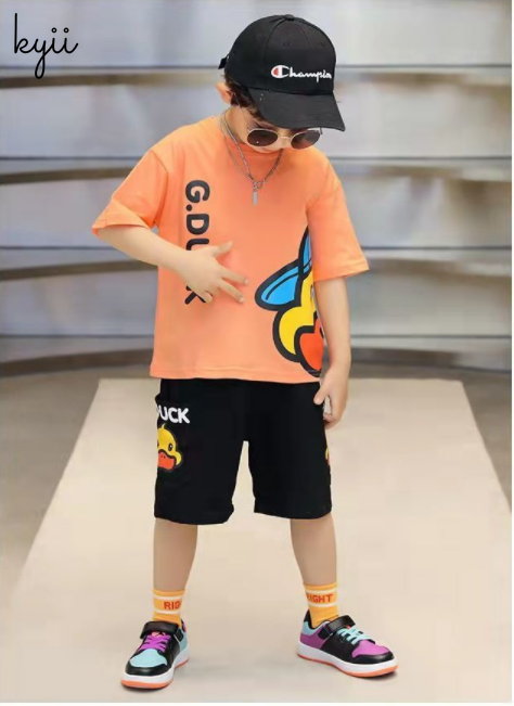 KYII Boy Cotton short sleeve T shirt summer Shirt kyb032